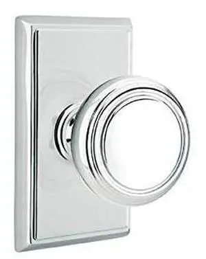 Full Dummy Set, Rectangular Rosette, Norwich Knob, Polished Chrome US26 Full Dummy Set, Rectangular Rosette, Norwich Knob, Polished Chrome US26