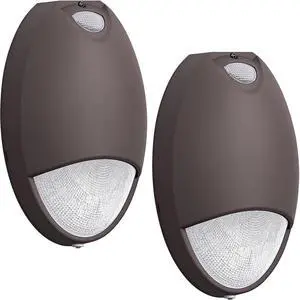 LED Emergency Wall Pack Light with Battery Backup and Photocell Sensor, Self Test Diagnostics, IP65 Wet Location, 12W 120-277VAC, Aluminum Exterior Commercial Emergency Lighting, UL Listed (2-Pack) LED Emergency Wall Pack Light with Battery Backup and Photocell Sensor, Self Test Diagnostics, IP65 Wet Location, 12W 120-277VAC, Aluminum Exterior Commercial Emergency Lighting, UL Listed (2-Pack)