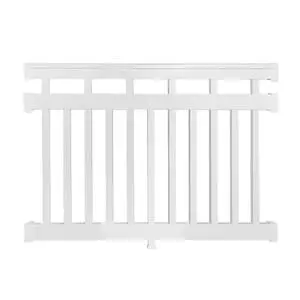 Cheshire Porch and Deck Railing Kit Vinyl Railing Kit for Decks, Porches, Balconies, and More, Versatile Outdoor Railing (White, 42" X 4') Cheshire Porch and Deck Railing Kit Vinyl Railing Kit for Decks, Porches, Balconies, and More, Versatile Outdoor Railing (White, 42" X 4')