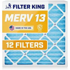 20x20x1 Air Filter (MERV 13) (12-Pack) Dust & Allergy Control AC Furnace Filters, MADE IN USA, HVAC, Pleated, Electrostatic (Actual Size: 19.5 x 19.5 x.75) 20x20x1 Air Filter (MERV 13) (12-Pack) Dust & Allergy Control AC Furnace Filters, MADE IN USA, HVAC, Pleated, Electrostatic (Actual Size: 19.5 x 19.5 x.75)