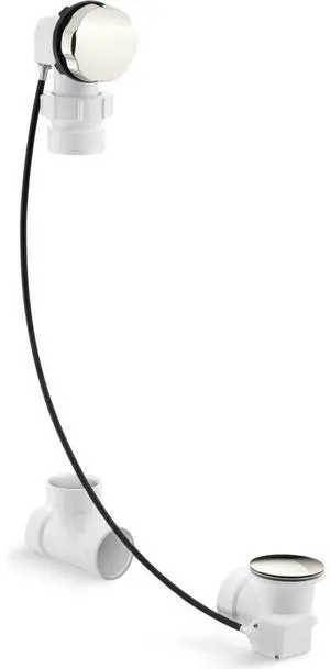 K-7214-SN 1-1/2" Bath Tub Drain, PVC Tee & Pipe Vibrant Polished Nickel K-7214-SN 1-1/2" Bath Tub Drain, PVC Tee & Pipe Vibrant Polished Nickel