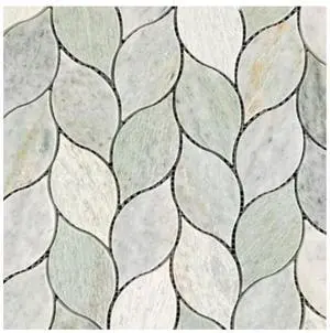 Ming Green Greyish Petal Marble Polished Floor Wall Tile for Kitchen Backsplash, Bathroon Shower, Fireplace Surround, Decor Accent Wall (Box of 5 Sheets) Ming Green Greyish Petal Marble Polished Floor Wall Tile for Kitchen Backsplash, Bathroon Shower, Fireplace Surround, Decor Accent Wall (Box of 5 Sheets)