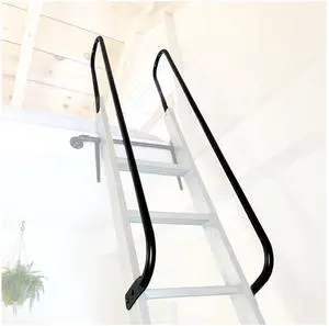 Step Handrail Ladder Handrail Grab Bar Climber 60" Length, 9" Stand-Off for Indoor/Outdoor Universal Fit for Metal & Wood Ladders Steel Safety Grab Bar Powder Coated Step Handrail Ladder Handrail Grab Bar Climber 60" Length, 9" Stand-Off for Indoor/Outdoor Universal Fit for Metal & Wood Ladders Steel Safety Grab Bar Powder Coated