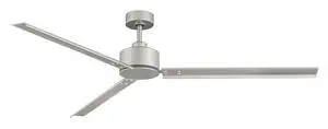 Indy 72" Indoor/Outdoor Ceiling Fan, Modern Industrial Propeller Style, 4-Speed Wall Control Unit, Brushed Nickel Indy 72" Indoor/Outdoor Ceiling Fan, Modern Industrial Propeller Style, 4-Speed Wall Control Unit, Brushed Nickel