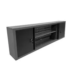 Metal Wall Mount Cabinet with Two Lockable Doors & One Removable Shelf, 59" Large Durable Construction Cabinet for Workshop Storage Solutions Metal Wall Mount Cabinet with Two Lockable Doors & One Removable Shelf, 59" Large Durable Construction Cabinet for Workshop Storage Solutions