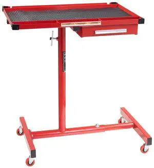 Sunex 8019 Heavy Duty Adjustable Work Table with Drawer, Red Sunex 8019 Heavy Duty Adjustable Work Table with Drawer, Red