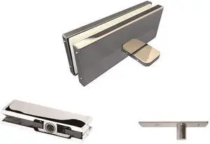 Hydraulic Self Closing Pivot Door Closer (Non Hold Open) for Glass Door + Top Patch + Top Pivot, No Floor Digging, Polished Stainless Steel Hydraulic Self Closing Pivot Door Closer (Non Hold Open) for Glass Door + Top Patch + Top Pivot, No Floor Digging, Polished Stainless Steel