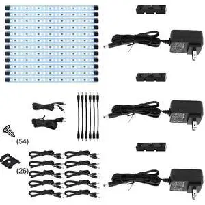 LED Strip Light Pro Series Triple Deluxe+ 12 Panels - 3 Power Supply kit - Cool White LED Strip Light Pro Series Triple Deluxe+ 12 Panels - 3 Power Supply kit - Cool White