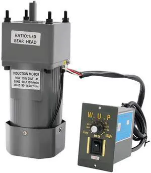 110V 90W 27RPM Ac Gear Motor Electric Single-Phase Motor with Variable Speed Adjustable Controller Governor Geared Motor and Adjustable Speed Controller Combo (50K) 110V 90W 27RPM Ac Gear Motor Electric Single-Phase Motor with Variable Speed Adjustable Controller Governor Geared Motor and Adjustable Speed Controller Combo (50K)