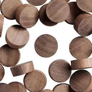 5/8" Walnut Wood Plugs, End Grain, Woodworking Plugs, Can Be Sanded, Stained, or Painted, Can Be Sanded, Stained, Or Left Natural, Professional Grade (Qty 1000) 5/8" Walnut Wood Plugs, End Grain, Woodworking Plugs, Can Be Sanded, Stained, or Painted, Can Be Sanded, Stained, Or Left Natural, Professional Grade (Qty 1000)