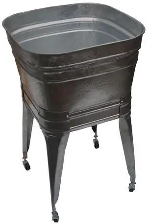 Square Wash Tub with Standard 1-1/2" Tailpiece Kitchen Sink Basket Drain Strainer (Single tub with Standard 1-1/2" Tailpiece Drain and Stand) Square Wash Tub with Standard 1-1/2" Tailpiece Kitchen Sink Basket Drain Strainer (Single tub with Standard 1-1/2" Tailpiece Drain and Stand)