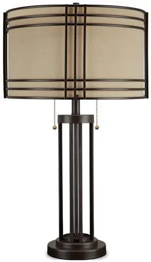 Table Lamp, 30 Inch Rustic Pull Chain | Rustic table lamp, Sturdy metal frame, Hardback fabric drum shade, Industrial living room style, Hanswell Series Table Lamp, 30 Inch Rustic Pull Chain | Rustic table lamp, Sturdy metal frame, Hardback fabric drum shade, Industrial living room style, Hanswell Series