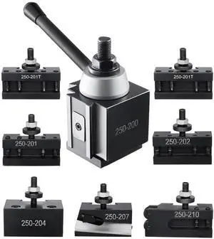 Quick Change Tool Post Set, 8 Pcs, Includes Lathe Tool Holders, Tool Post with Turning Tool Holder Accessories, for Mini Lathe & Metal Lathe 10"-15" Swing, Durable Steel Material Quick Change Tool Post Set, 8 Pcs, Includes Lathe Tool Holders, Tool Post with Turning Tool Holder Accessories, for Mini Lathe & Metal Lathe 10"-15" Swing, Durable Steel Material