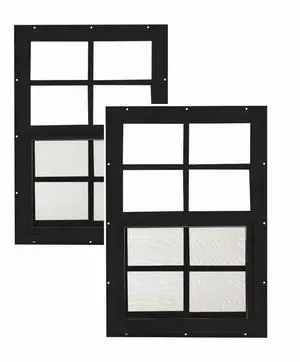 14x21 Shed Windows, J-Lap Sliding Windows with Tempered Glass & Screens, Black, 2-Pack 14x21 Shed Windows, J-Lap Sliding Windows with Tempered Glass & Screens, Black, 2-Pack