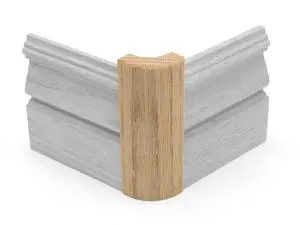 3/4" x 2 1/4" x 6" Oak Outside Radius Corner Base Block Bullnose - Fits 3/4" Radius, Trim Molding (30) 3/4" x 2 1/4" x 6" Oak Outside Radius Corner Base Block Bullnose - Fits 3/4" Radius, Trim Molding (30)