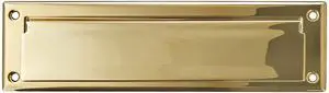Estate 0012.003 Letter Box Plate in Polished Brass, 13" x 3.625" Estate 0012.003 Letter Box Plate in Polished Brass, 13" x 3.625"