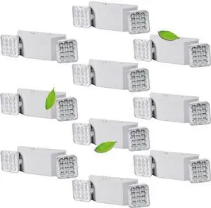 10 Pack Led Emergency Lights with Battery Backup, Commercial Emergency Light Fixture, Adjustable Dual head Emergency Light for Business, Emergency Lighting for Home Power Failure, AC120V/277V 10 Pack Led Emergency Lights with Battery Backup, Commercial Emergency Light Fixture, Adjustable Dual head Emergency Light for Business, Emergency Lighting for Home Power Failure, AC120V/277V