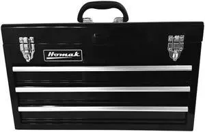 3 Drawer Ball Bearing Toolbox Chest, Black, 20 Inches 3 Drawer Ball Bearing Toolbox Chest, Black, 20 Inches