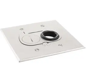 Concealed Plug Recessed Floor Box, RCFB One 15A Duplex, Screw Plugs (Nickel) Concealed Plug Recessed Floor Box, RCFB One 15A Duplex, Screw Plugs (Nickel)