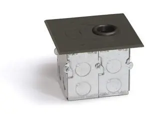 Concealed Plug Recessed Floor Box, One 15A Duplex, Screw Plugs (Dark Bronze) Concealed Plug Recessed Floor Box, One 15A Duplex, Screw Plugs (Dark Bronze)