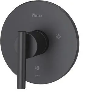 R89-1NCB, Contempra Single Handle Pressure Balanced Valve Trim Only with Metal Lever, Matte Black | Valve sold separately, 1-hole installation, ADA/ANSI A117.1 compliant, Ceramic disc valve, Tub and s R89-1NCB, Contempra Single Handle Pressure Balanced Valve Trim Only with Metal Lever, Matte Black | Valve sold separately, 1-hole installation, ADA/ANSI A117.1 compliant, Ceramic disc valve, Tub and s
