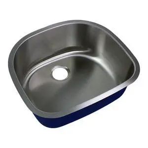 MUSB24219 Meridian 23 5/8-in x 21-in x 9-in D-Shape Single Basin Undermount Stainless Steel Kitchen Sink MUSB24219 Meridian 23 5/8-in x 21-in x 9-in D-Shape Single Basin Undermount Stainless Steel Kitchen Sink
