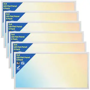 2x4 LED Flat Panel Light Drop Ceiling Office Fixture, 6500LM, Selectable Features, 30W/40W/50W/60W/72W, 3000K/3500K/4000K/5000K/6500K, Dimmable (0-10V), Dustproof ETL (6 Pack) 2x4 LED Flat Panel Light Drop Ceiling Office Fixture, 6500LM, Selectable Features, 30W/40W/50W/60W/72W, 3000K/3500K/4000K/5000K/6500K, Dimmable (0-10V), Dustproof ETL (6 Pack)