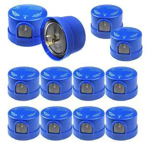 12-Pack Photocell Sensor Outdoor Light Switch Dusk to Dawn Photoelectric Control Twist Lock Plug for Led Barn, Door, Street, Parking Lot Lights 12-Pack Photocell Sensor Outdoor Light Switch Dusk to Dawn Photoelectric Control Twist Lock Plug for Led Barn, Door, Street, Parking Lot Lights