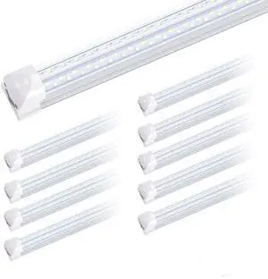 120W T8 V Shape Integrated Tube Light,8ft led Shop Light Fixture,4 Row 270 Degree Angle Design, AC85-277V 14400 Lumens 6000K Cold White, Double Side LED Cooler Door Light 10 Pack 120W T8 V Shape Integrated Tube Light,8ft led Shop Light Fixture,4 Row 270 Degree Angle Design, AC85-277V 14400 Lumens 6000K Cold White, Double Side LED Cooler Door Light 10 Pack