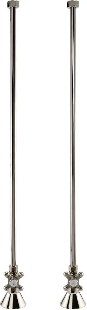 156302 Deck Mount Tub Supply Lines with Cross Handle Stops - for Copper Pipe 156302 Deck Mount Tub Supply Lines with Cross Handle Stops - for Copper Pipe