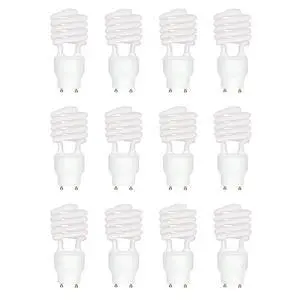 S8206-12PK T2 Mini-Spiral CFL Light Bulb, Bi-Pin/GU24 Base, 23 Watts, 2700K (12 Pack) S8206-12PK T2 Mini-Spiral CFL Light Bulb, Bi-Pin/GU24 Base, 23 Watts, 2700K (12 Pack)