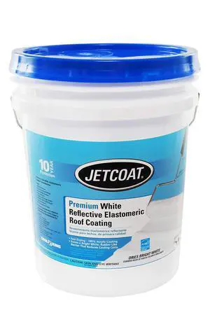Cool King Reflective Acrylic Roof Coating, Waterproof Elastomeric Sealant, 5 Gallon, 10 Year Protection (White) Cool King Reflective Acrylic Roof Coating, Waterproof Elastomeric Sealant, 5 Gallon, 10 Year Protection (White)