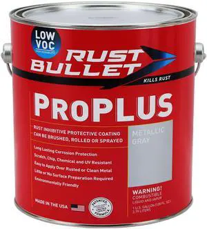 ProPLUS - Rust Inhibitor & Protective Coating - Metallic Gray, 1Gal | 1 Gallon, Low VOC, Direct-to-Metal, No Primer Needed, UV Resistant, Durable Finish for Long-Lasting Rust Protection ProPLUS - Rust Inhibitor & Protective Coating - Metallic Gray, 1Gal | 1 Gallon, Low VOC, Direct-to-Metal, No Primer Needed, UV Resistant, Durable Finish for Long-Lasting Rust Protection