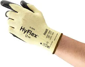 HyFlex 11-500 Kevlar Glove, Cut Resistant, Black Foam Nitrile Coating, Knit Wrist Cuff, X-Large, Size 10 (Pack of 12) HyFlex 11-500 Kevlar Glove, Cut Resistant, Black Foam Nitrile Coating, Knit Wrist Cuff, X-Large, Size 10 (Pack of 12)