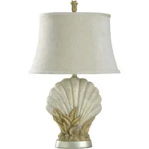 Avoca Beach Off-White Coastal Shell Table Lamp Avoca Beach Off-White Coastal Shell Table Lamp