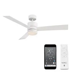 WAC F-081L-MW San Francisco 52" Outdoor Ceiling Fan with Lights and Remote Control, Matte White WAC F-081L-MW San Francisco 52" Outdoor Ceiling Fan with Lights and Remote Control, Matte White