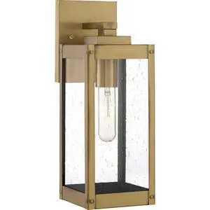 Westover 14.25" Outdoor Wall Lantern, Antique Brass | 1-Light, Clear Seeded Glass, Outdoor Wall Light, Modern Industrial Westover 14.25" Outdoor Wall Lantern, Antique Brass | 1-Light, Clear Seeded Glass, Outdoor Wall Light, Modern Industrial