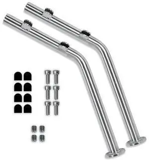 Sneeze Guard - Buffet Food Guard & Customer Sneeze Shield Support Brackets - 2 Stainless Steel Posts Sneeze Guard - Buffet Food Guard & Customer Sneeze Shield Support Brackets - 2 Stainless Steel Posts