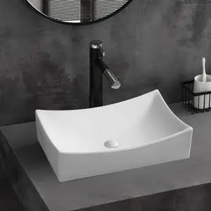 Rectangle Bathroom Vessel Sink Above Counter Square Bowl Countertop 20"x15" Inches Modern Contemporary Porcelain Big Large Ceramic Wash Lavatory Basin Rectangular Sinks White,20" (Small) Rectangle Bathroom Vessel Sink Above Counter Square Bowl Countertop 20"x15" Inches Modern Contemporary Porcelain Big Large Ceramic Wash Lavatory Basin Rectangular Sinks White,20" (Small)