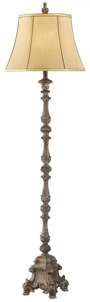 62" Tall Traditional French Candlestick Faux Wood Floor Lamp | Rustic Country Style Standing Antique Beige Silk Fabric Bell Shade Cottage Core Decor for Living Room Reading House Bedroom 62" Tall Traditional French Candlestick Faux Wood Floor Lamp | Rustic Country Style Standing Antique Beige Silk Fabric Bell Shade Cottage Core Decor for Living Room Reading House Bedroom