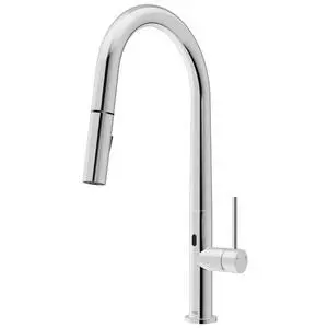 Greenwich 18'' H Single-Handle Pull-Down Sprayer Kitchen Faucet with Touchless Sensor in Chrome-VG02029CHS Greenwich 18'' H Single-Handle Pull-Down Sprayer Kitchen Faucet with Touchless Sensor in Chrome-VG02029CHS