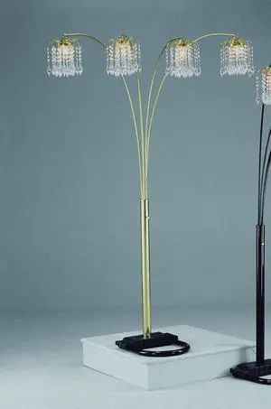 Gold Rain Drop Arc Floor Lamp 91''H by Gold Rain Drop Arc Floor Lamp 91''H by
