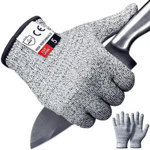 2PCS Cut Resistant Gloves Food Grade, Cut Proof Gloves for kitchen, Mandolin Slicing, Wood Carving, Medium 2PCS Cut Resistant Gloves Food Grade, Cut Proof Gloves for kitchen, Mandolin Slicing, Wood Carving, Medium