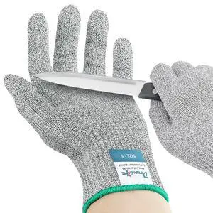 Cut Resistant Gloves A9 Maximum Protection - Food Grade Kitchen & Chef Gloves for Food Prep, Knife Cutting, Mandoline Slicing, Butcher, Oyster Shucking, Fish Handling (Large) Cut Resistant Gloves A9 Maximum Protection - Food Grade Kitchen & Chef Gloves for Food Prep, Knife Cutting, Mandoline Slicing, Butcher, Oyster Shucking, Fish Handling (Large)