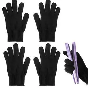 4 Pack Heat Resistant Gloves for Hair Styling, Curling Iron Glove Heat Blocking Glove for Curling Wand F& lat Iron 4 Pack Heat Resistant Gloves for Hair Styling, Curling Iron Glove Heat Blocking Glove for Curling Wand F& lat Iron