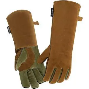 Welding Gloves Heat Resistant 16 Inches Cowhide 662 Leather Forge Mig Welder Gloves for BBQ Mitts Fireplace Wood Stove Fire Pit Oven Grill Men Accessories Welding Gloves Heat Resistant 16 Inches Cowhide 662 Leather Forge Mig Welder Gloves for BBQ Mitts Fireplace Wood Stove Fire Pit Oven Grill Men Accessories