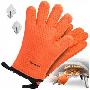 Silicone Pizza Oven Gloves -Extreme Heat Resistant Gloves For Outdoor & Indoor Pizza Ovens -Waterproof Oven Mitts Compatible with Ooni, Ninja, Gozney & More|Superior Set+3 Bonuses Silicone Pizza Oven Gloves -Extreme Heat Resistant Gloves For Outdoor & Indoor Pizza Ovens -Waterproof Oven Mitts Compatible with Ooni, Ninja, Gozney & More|Superior Set+3 Bonuses