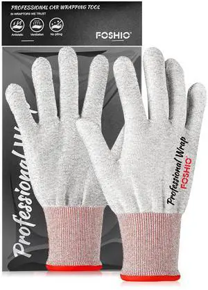 Vinyl Wrap Gloves, Professional Anti-Static Application Carbon Fiber Vinyl Wrap Tool Dust-Free Non Slip Working Gloves (1 Pair) Vinyl Wrap Gloves, Professional Anti-Static Application Carbon Fiber Vinyl Wrap Tool Dust-Free Non Slip Working Gloves (1 Pair)