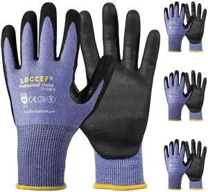3 Pairs Safety Work Gloves for Men Women,Touchscreen Compatible, Superior Dexterity,Level 5 Cut Resistant Work Gloves(9/L) 3 Pairs Safety Work Gloves for Men Women,Touchscreen Compatible, Superior Dexterity,Level 5 Cut Resistant Work Gloves(9/L)