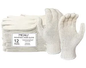 12 Pairs Work Gloves - Cotton String Gloves for Safety Work - Glove Liner Hand Saver Heat Protection for BBQ (Large, Heavy) 12 Pairs Work Gloves - Cotton String Gloves for Safety Work - Glove Liner Hand Saver Heat Protection for BBQ (Large, Heavy)